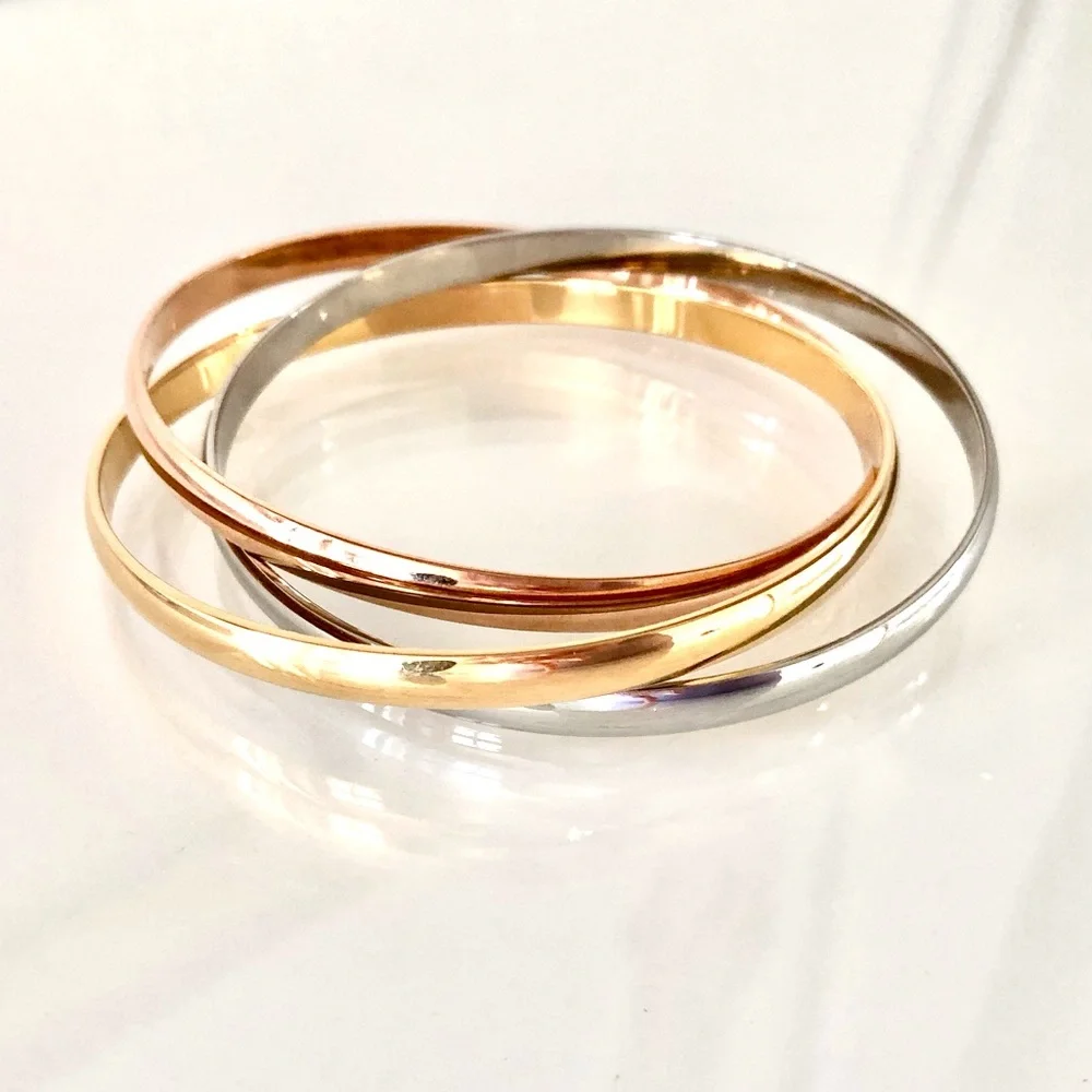 Tri Color Trinity Rolling Bracelet